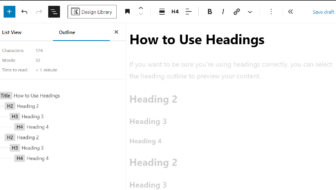 Heading Outline in WordPress